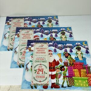 Kids Christmas Sticker Advent Calendar Holiday Countdown- Lot Of 3 NEW